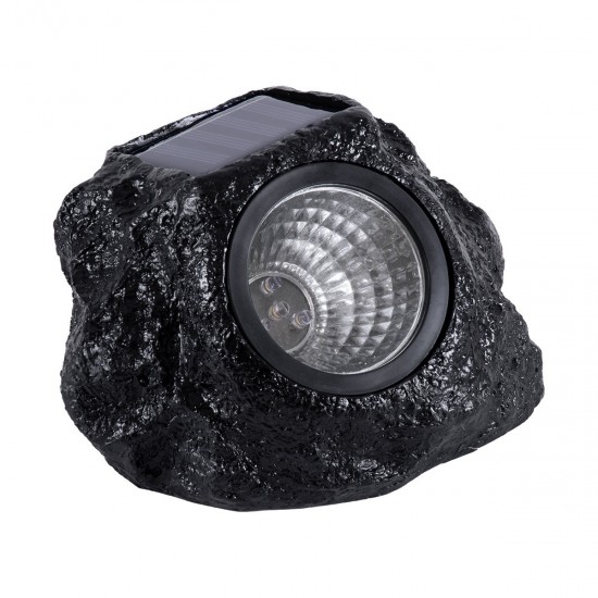 GLOBOSTAR® ROCHLIGHT 71509 Διακοσμητικό Φωτιστικό Κήπου LED 1W 40lm 120° DC 5V με Φωτοβολταϊκό Panel 5V 0.1W & Επαναφορτιζόμενη Μπαταρία Li-ion 3.2V 600mAh Αδιάβροχο IP65 Θερμό Λευκό 2700K - Μ15 x Π12 x Υ10cm - 2 Χρόνια Εγγύηση