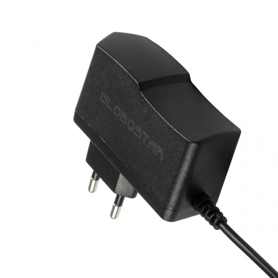 GLOBOSTAR® VOLTIX GLB-107-0005 Τροφοδοτικό/Μετασχηματιστής Class II SELV 12W 0.5A AC 220-240V σε DC 24V IP20 - Μαύρο Ματ - Μ7.3 x Π4 x Υ2.8cm - 3 Χρόνια Εγγύηση