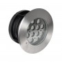 GLOBOSTAR® UNDERWATERTUNI 90420 Υποβρύχιο Χωνευτό Σποτ για Σιντριβάνια/Πισίνες LED 12W 1080lm 30° DC 24V Αδιάβροχο IP68 Θερμό Λευκό 2700K Dimmable - Bridgelux SMD Chip - Ανοξείδωτο Ατσάλι SS304 - Μ18 x Π18 x Υ11cm / Q17.5cm - 3 Χρόνια Εγγύηση