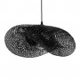 GLOBOSTAR® MEXICO 02201 Boho Κρεμαστό Φωτιστικό Οροφής με Ντουί 1 x E27 AC 220-240V IP20 - Μαύρο - Μ65 x Π45 x Υ18cm