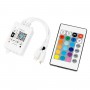 GloboStar® 73411 Ασύρματος Smart Home Wi-Fi LED RGB Controller με 2 Εξόδους RGB και Χειριστήριο IR DC 12V Max 100W - DC 24V Max 200W Μ17xΠ3.5xΥ2