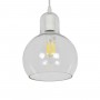GLOBOSTAR® LUCREZIA 01314 Μοντέρνο Κρεμαστό Φωτιστικό Οροφής με Ντουί 1 x E27 AC 220-240V IP20 - Διάφανο - Μ18 x Π18 x Υ24cm