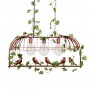 GLOBOSTAR® NEST 01648 Vintage Κρεμαστό Φωτιστικό Οροφής με Ντουί 3 x E27 AC 220-240V IP20 - Χάλκινο & Πράσινο - Μ86 x Π37 x Y40cm