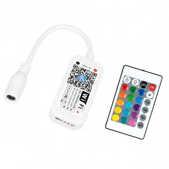 GloboStar® 73441 Ασύρματος LED Mini Dream-Color Magic Digital RGBW Controller με Χειριστήριο RF 21 Keys για LED Digital RGBW Προϊόντα 5v - 12v - 24v 2048 IC Μ25xΠ1.1xΥ1.1