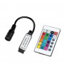 GloboStar® 73402 Ασύρματος LED RGB Controller με Χειριστήριο IR 5v (30w) 12v (72w) 24v (144w) 16x1.2x1.2