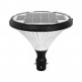 GLOBOSTAR® SQUARE 90502 Φωτιστικό Κεφαλής Post Top Πλατείας/Πάρκου/Κήπου LED 40W 2000lm 120° DC 5V με Ενσωματωμένο Φωτοβολταϊκό Panel 6V 12W & Επαναφορτιζόμενη Μπαταρία Li-ion 3.2V 15000mAh με Αισθητήρα Ημέρας-Νύχτας Αδιάβροχο IP65 Ψυχρό Λευκό 6000K - Sanan SMD Chip - Γκρι Ανθρακί Ματ - Μ54 x Π54 x Υ48.5cm - 2 Χρόνια Εγγύηση