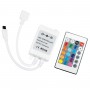 GloboStar® 73403 Ασύρματος LED RGB Controller με Χειριστήριο IR DC 12-24V Max 144W Μ6.6xΠ3.5xΥ2.2