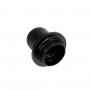 GLOBOSTAR® LAMPHOLDER 78959 Ντουί E27 με Ροδέλα IP20 Μαύρο - Μ5.8 x Π5.8 x Υ5.8cm
