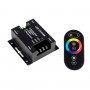 GLOBOSTAR® RGBCONTROLLER 73406 Dimmer / Controller με RF Ασύρματο Χειριστήριο με 3 x 6A 180W Κανάλια DC 12-24V 18A 432W Max IP20 - RF2.4Ghz - Μ8.3 x Π8.3 x Υ3cm - 2 Χρόνια Εγγύηση