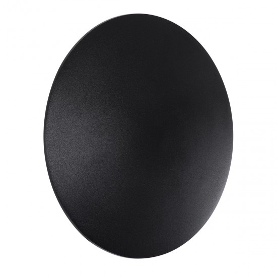 GLOBOSTAR® HELIO-R 60660 Μοντέρνο Φωτιστικό Τοίχου - Απλίκα LED 10W 1000lm 120° AC 220-240V Αδιάβροχο IP65 Θερμό Λευκό 2700K - Lumileds SMD Chip & TÜV SÜD Driver - Μαύρο Ματ - Μ21 x Π21 x Υ5cm - 5 Χρόνια Εγγύηση