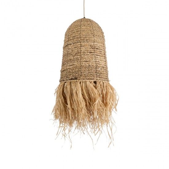 GLOBOSTAR® PORTOFERRAIO 02170 Boho Κρεμαστό Φωτιστικό Οροφής με Ντουί 1 x E27 AC 220-240V IP20 - Μπεζ - Μ30 x Π30 x Υ70cm