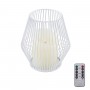 GloboStar® CANDLE 76488 Διακοσμητικό Realistic Κερί με LED Εφέ Κινούμενης Φλόγας - Μπαταρίας 2 x AA (Δεν Συμπεριλαμβάνονται) & Ασύρματο Χειριστήριο IR Θερμό Λευκό 2700K Dimmable Λευκό Φ14 x Υ16cm
