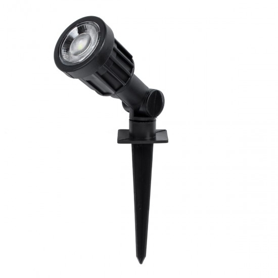 GLOBOSTAR® GARDENINI 61544 Φωτιστικό Σποτ για Φυτά - Δέντρα με Βάση Κήπου / Καρφωτό LED 5W 400lm 38° DC 24V Αδιάβροχο IP68 Πράσινο Dimmable - Lumileds SMD Chip - Μαύρο - Μ5.5 x Π5.5 x Υ13.5cm - 3 Χρόνια Εγγύηση