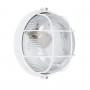 GLOBOSTAR® BOATLIGHT 61585 Vintage Φωτιστικό Καραβοχελώνα Τοίχου & Οροφής με Ντουί 1 x E27 AC 220-240V Αδιάβροχο IP65 - Λευκό Ματ - Μ17.5 x Π17.5 x Υ9cm
