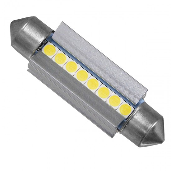 GloboStar® C5W 81340 Λάμπα Αυτοκινήτου 42mm FESTOON  3rd Generation Can-Bus Extreme Series LED 8 SMD 3030 8W 1200lm 120° DC 12V IP20 Ψυχρό Λευκό 6000K