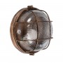 GLOBOSTAR® BOATLIGHT 61587 Vintage Φωτιστικό Καραβοχελώνα Τοίχου & Οροφής με Ντουί 1 x E27 AC 220-240V Αδιάβροχο IP65 - Χάλκινο Εφέ Σκουριάς Ματ - Μ17.5 x Π17.5 x Υ9cm