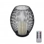 GloboStar® CANDLE 76497 Διακοσμητικό Realistic Κερί με LED Εφέ Κινούμενης Φλόγας - Μπαταρίας 2 x AA (Δεν Συμπεριλαμβάνονται) & Ασύρματο Χειριστήριο IR Θερμό Λευκό 2700K Dimmable Μαύρο Φ19 x Υ24cm